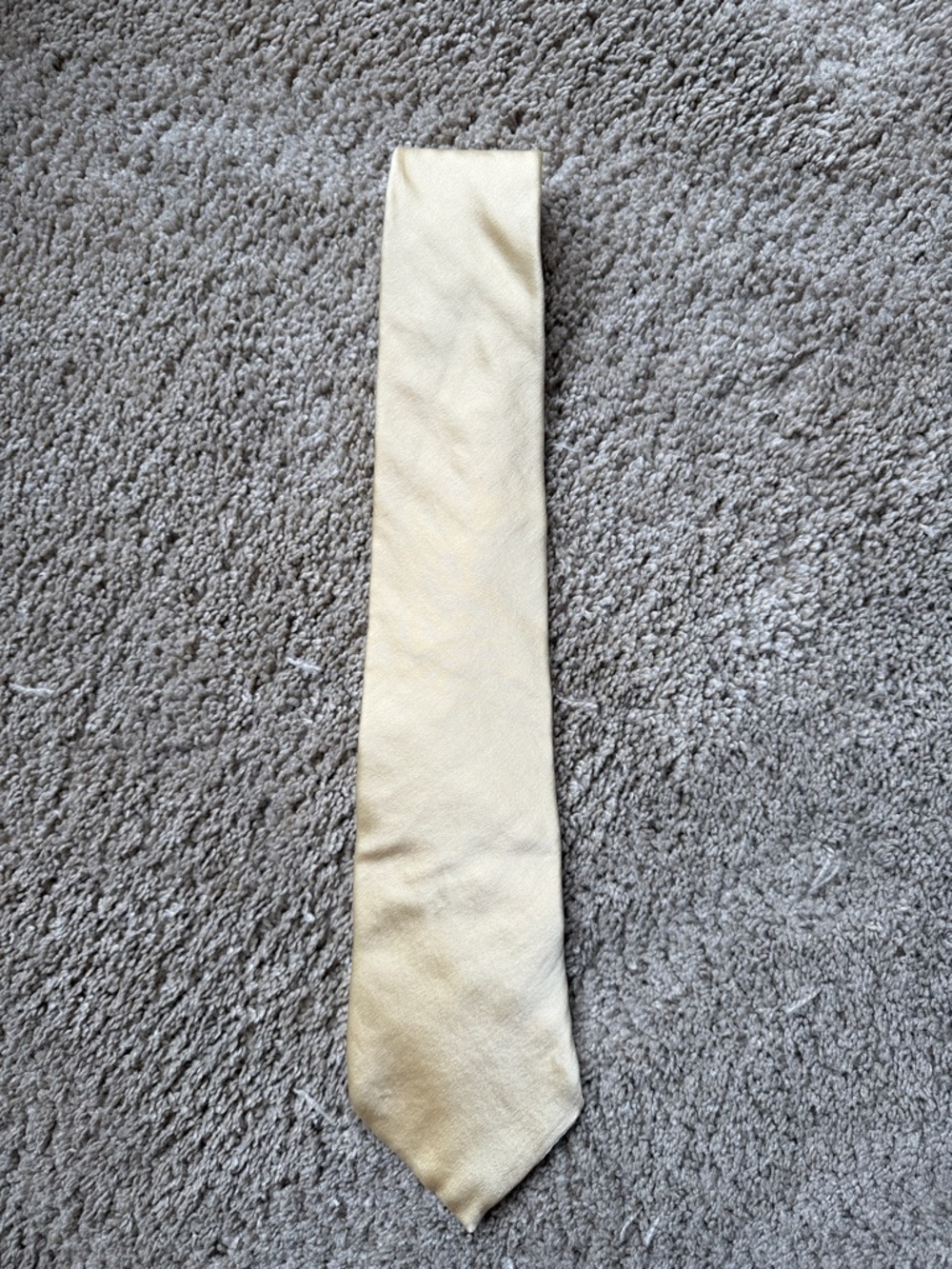 🥳 7/$10!! Stafford Pale Gold Solid Satin Tie